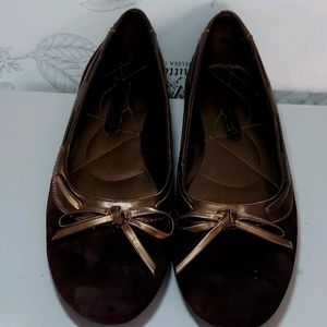 Bandolino Brownw/Gold Ballet Flats